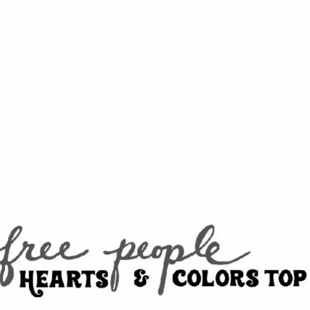 NWOT! FREE PEOPLE Hearts And Colors BLOUSE